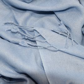 Cashmere stole/scarf in light blue